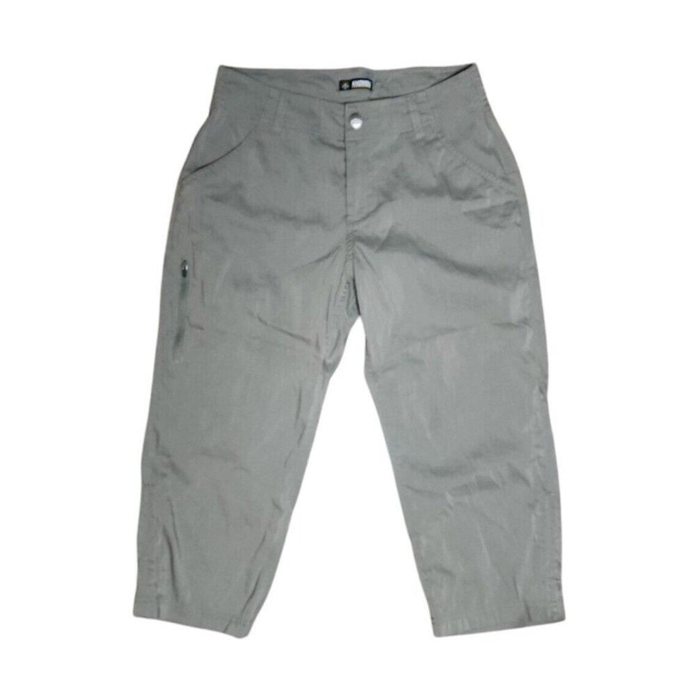 KHOMBU Solid All Green Hiking Outdoor Crop Active Pants Womens Size S Small‎